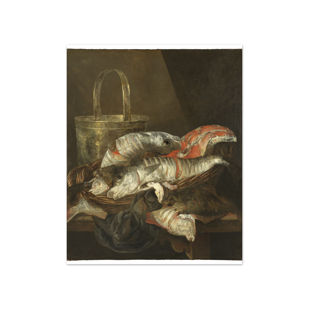 Abraham van Beyeren - Still Life with Haddocks and Plaice - Compact / Full Bleed / No Frame