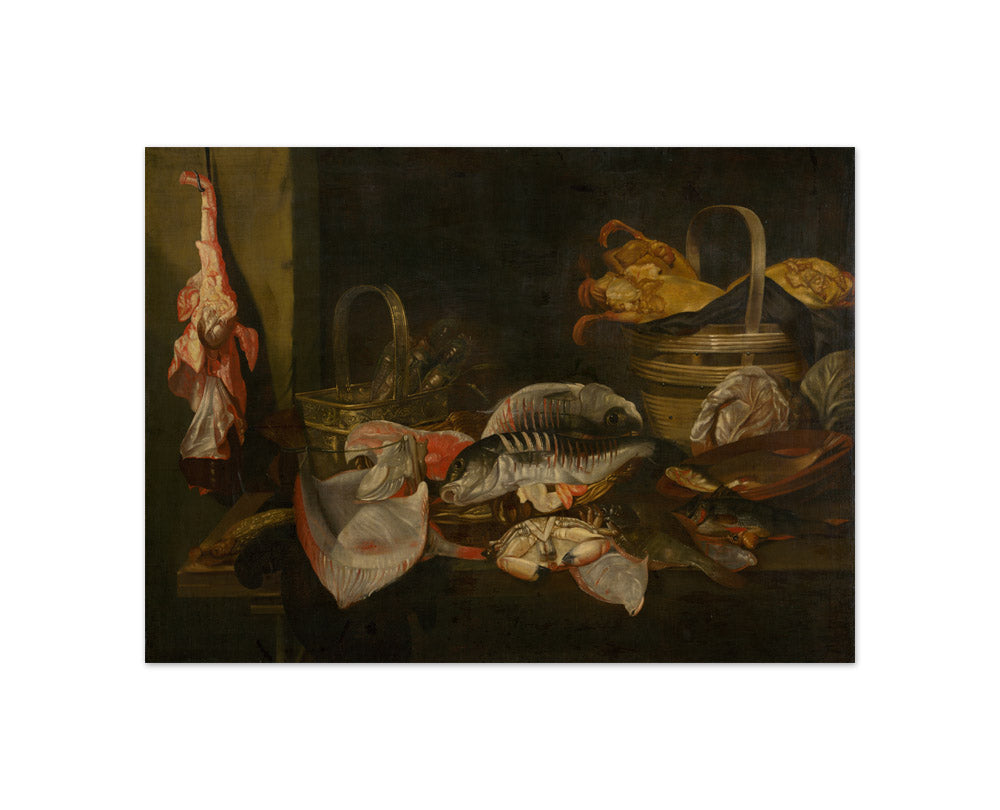 Abraham van Beijeren - Still Life with Fish and Crustaceans - Compact / Full Bleed / No Frame