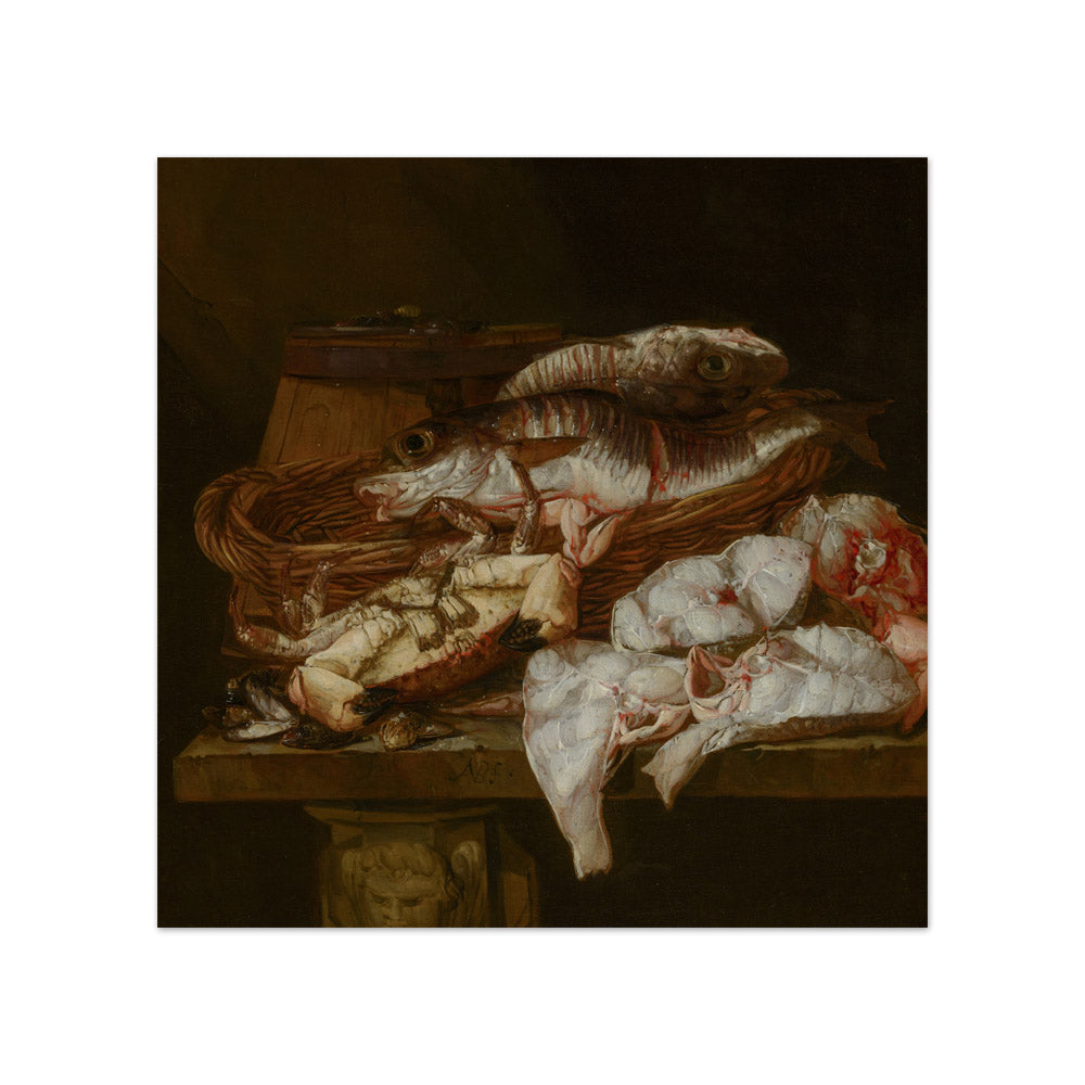 Abraham van Beijeren - Still Life with Seafood - Compact / Full Bleed / No Frame