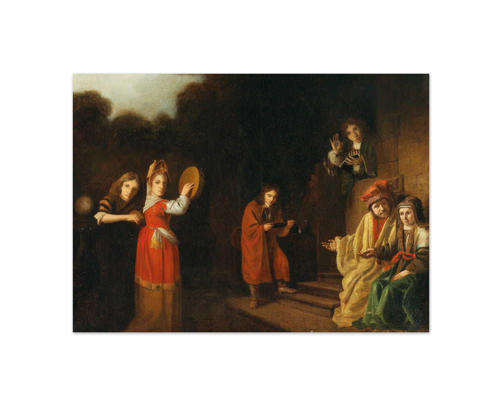 Cornelis Bisschop - Portrait of a Family in an Old Testament Setting - Compact / Full Bleed / No Frame