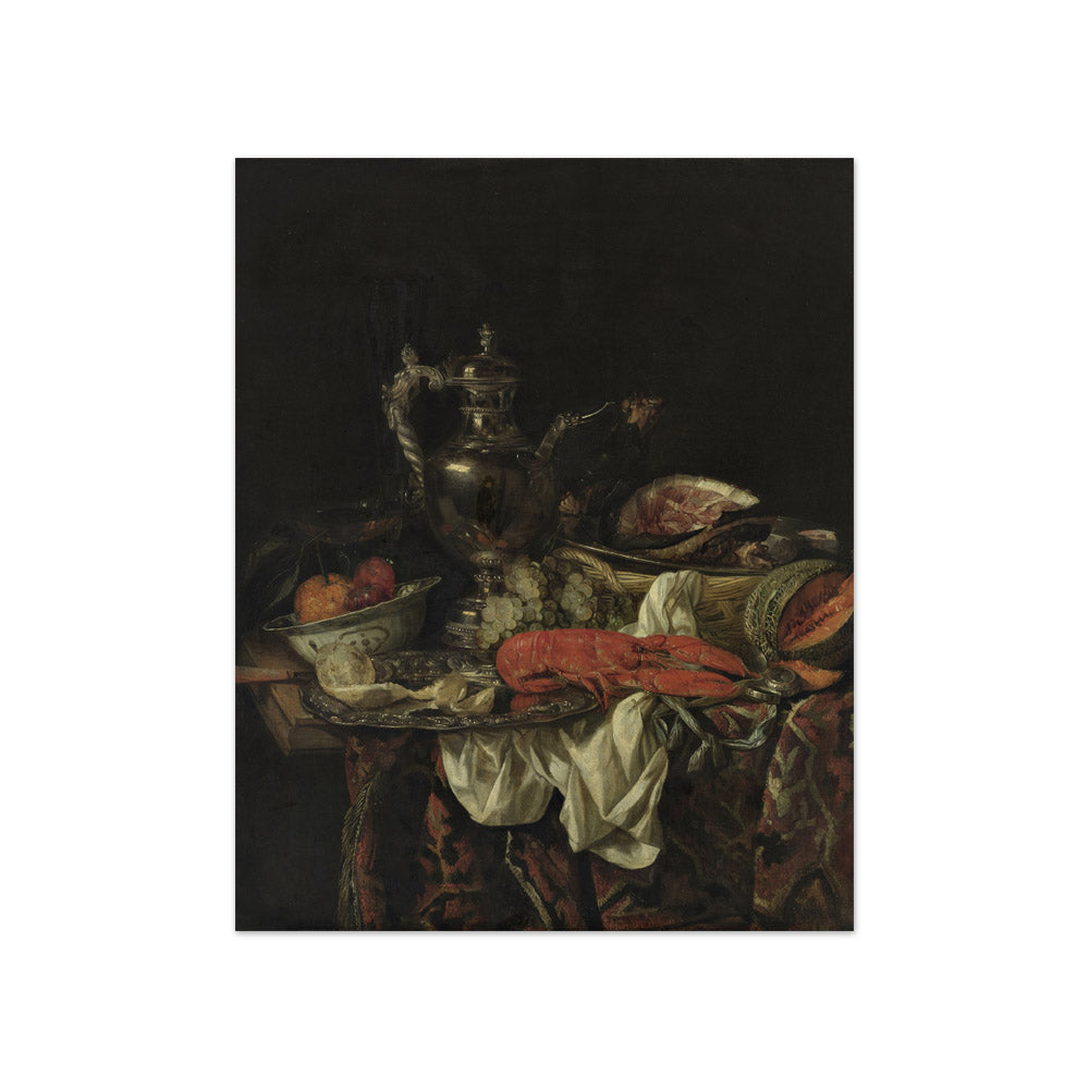 Abraham van Beijeren - Still Life with a Silver Pitcher - Compact / Full Bleed / No Frame