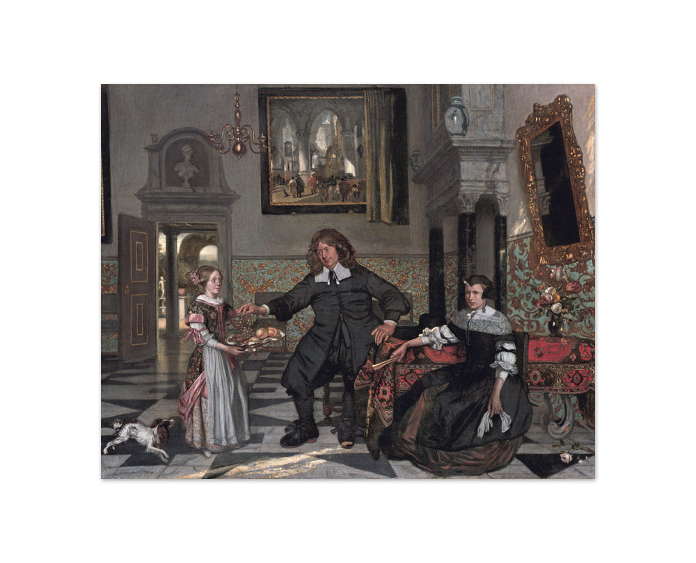 Emanuel de Witte - Portrait of a Family in an Interior - Compact / Full Bleed / No Frame