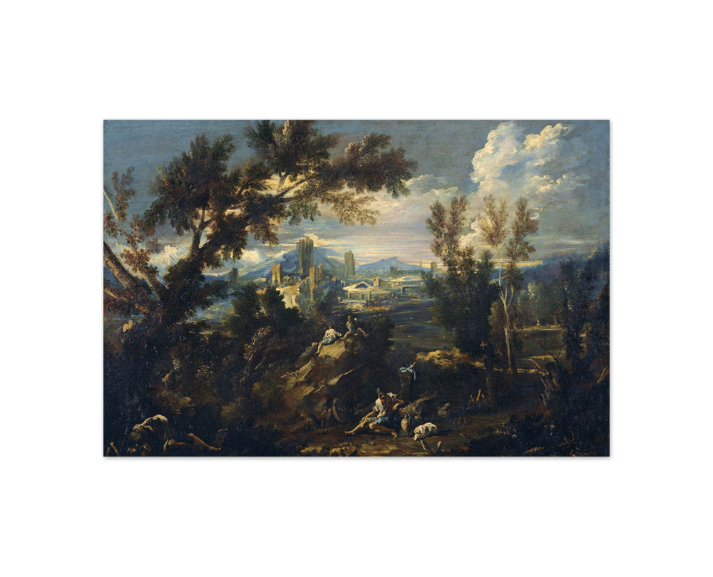 Alessandro Magnasco - Landscape with Shepherds - Compact / Full Bleed / No Frame