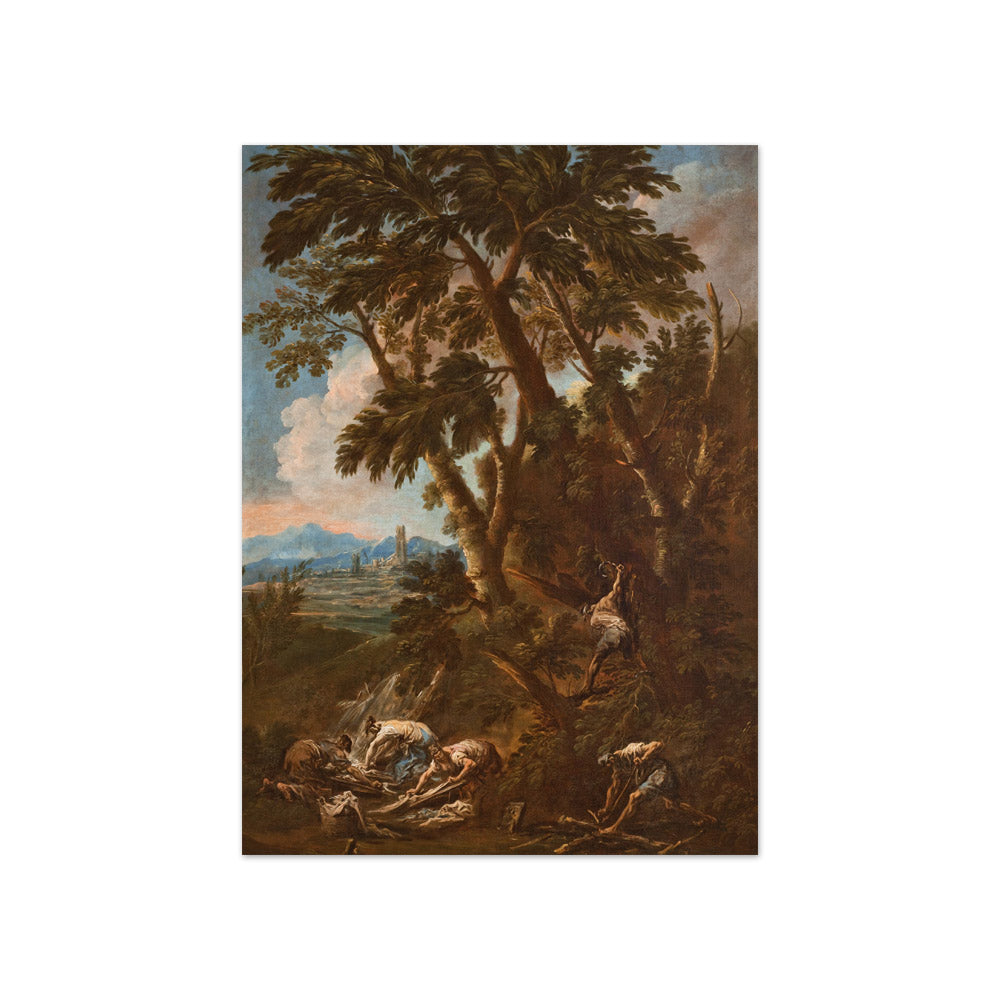 Alessandro Magnasco - Washerwomen and Woodcutters - Compact / Full Bleed / No Frame