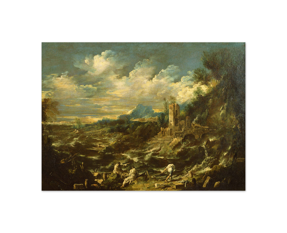 Alessandro Magnasco - Landscape with Stormy Sea - Compact / Full Bleed / No Frame
