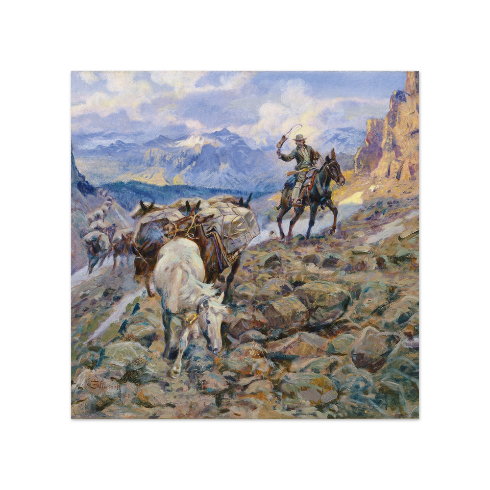 Charles Marion Russell - When Mules Wear Diamonds - Compact / Full Bleed / No Frame
