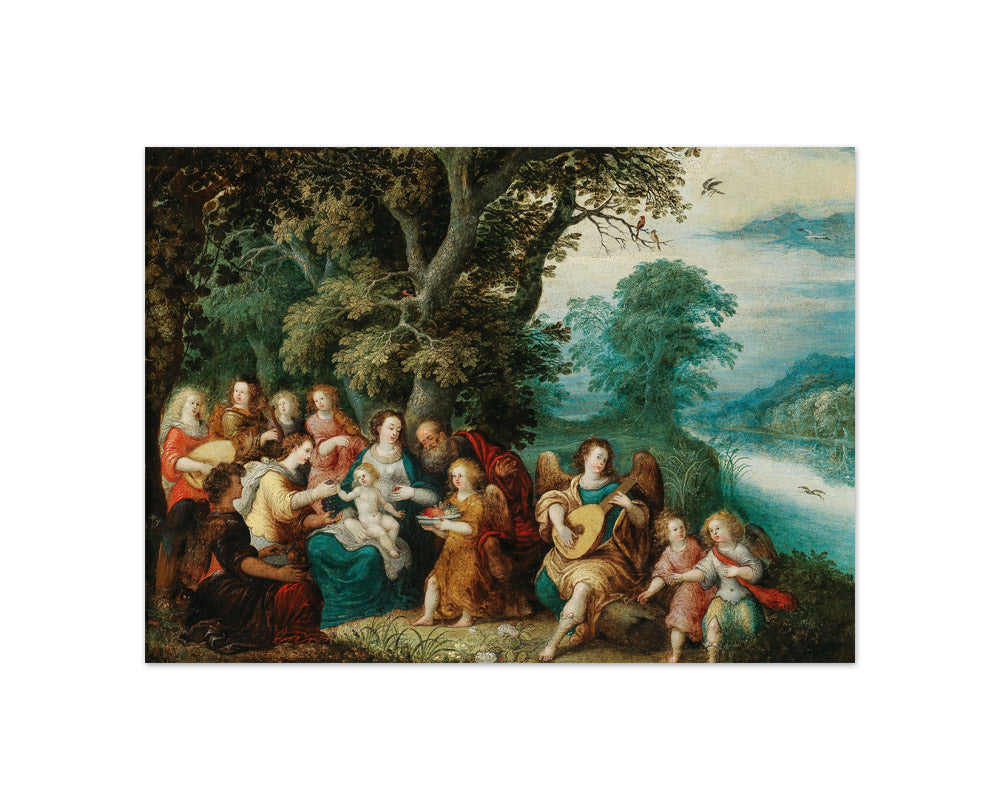 Louis de Caullery - The Holy Family with Musical Angels - Compact / Full Bleed / No Frame