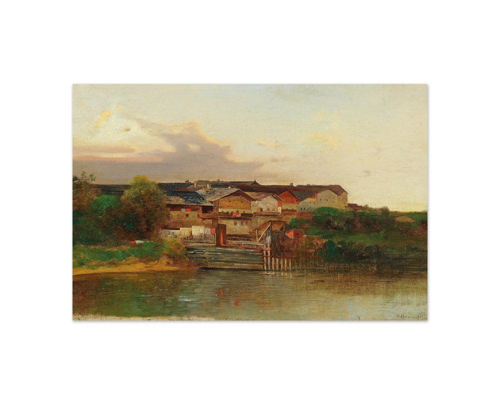 Adolf Obermüllner - Weir on the River - Compact / Full Bleed / No Frame