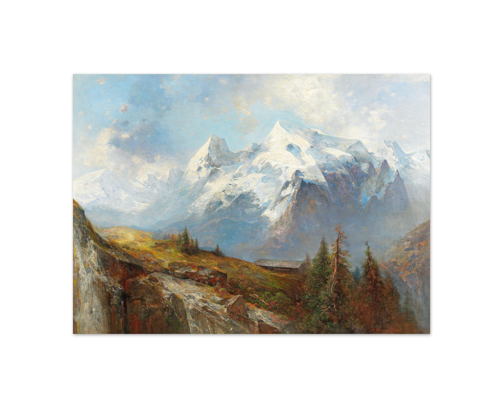 Adolf Obermüllner - The Ortler and the Königspitze Seen from the Malserhaide in Tyrol - Compact / Full Bleed / No Frame