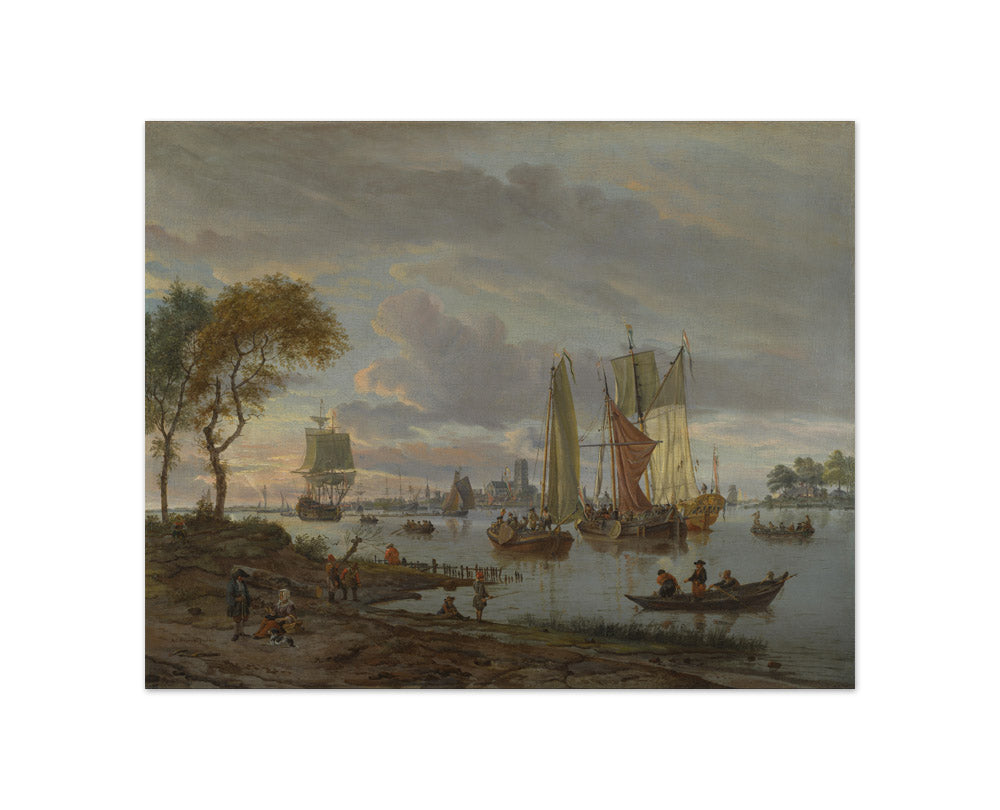 Abraham Storck - A River View - Compact / Full Bleed / No Frame