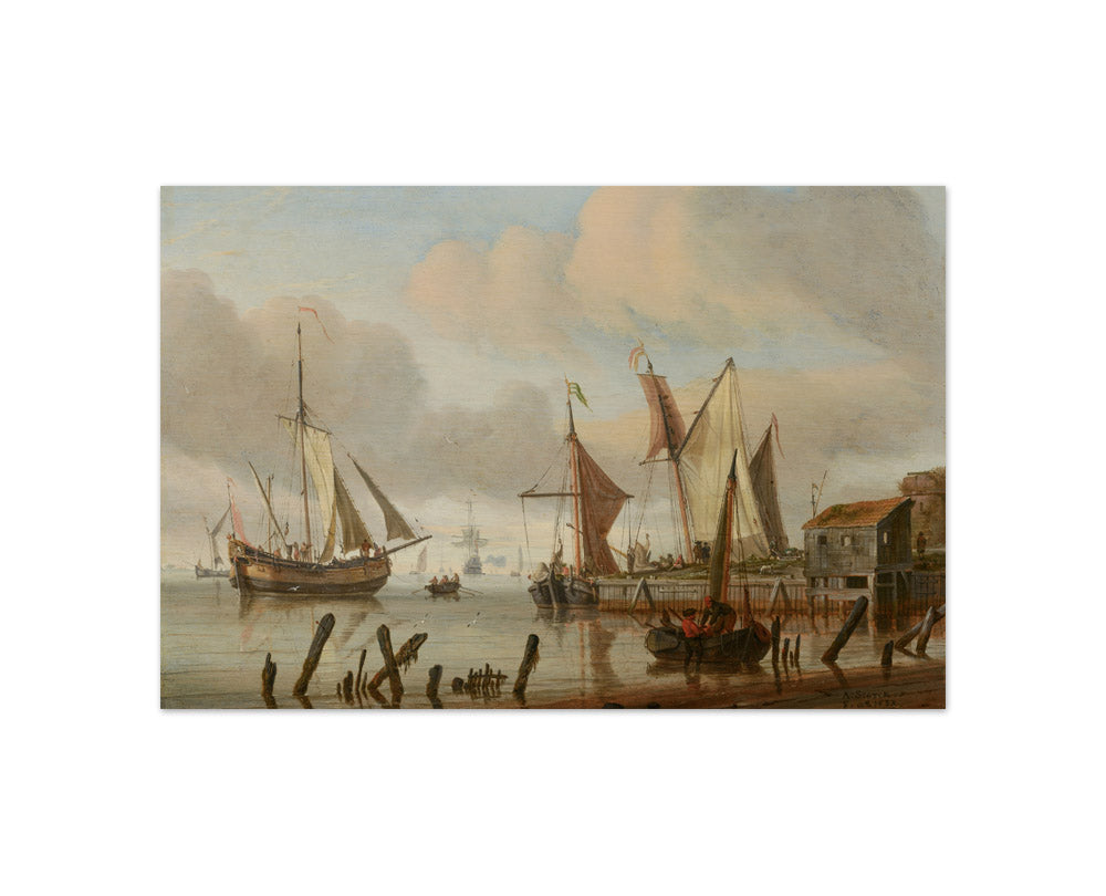 Abraham Storck - Boats at a Mooring Place - Compact / Full Bleed / No Frame