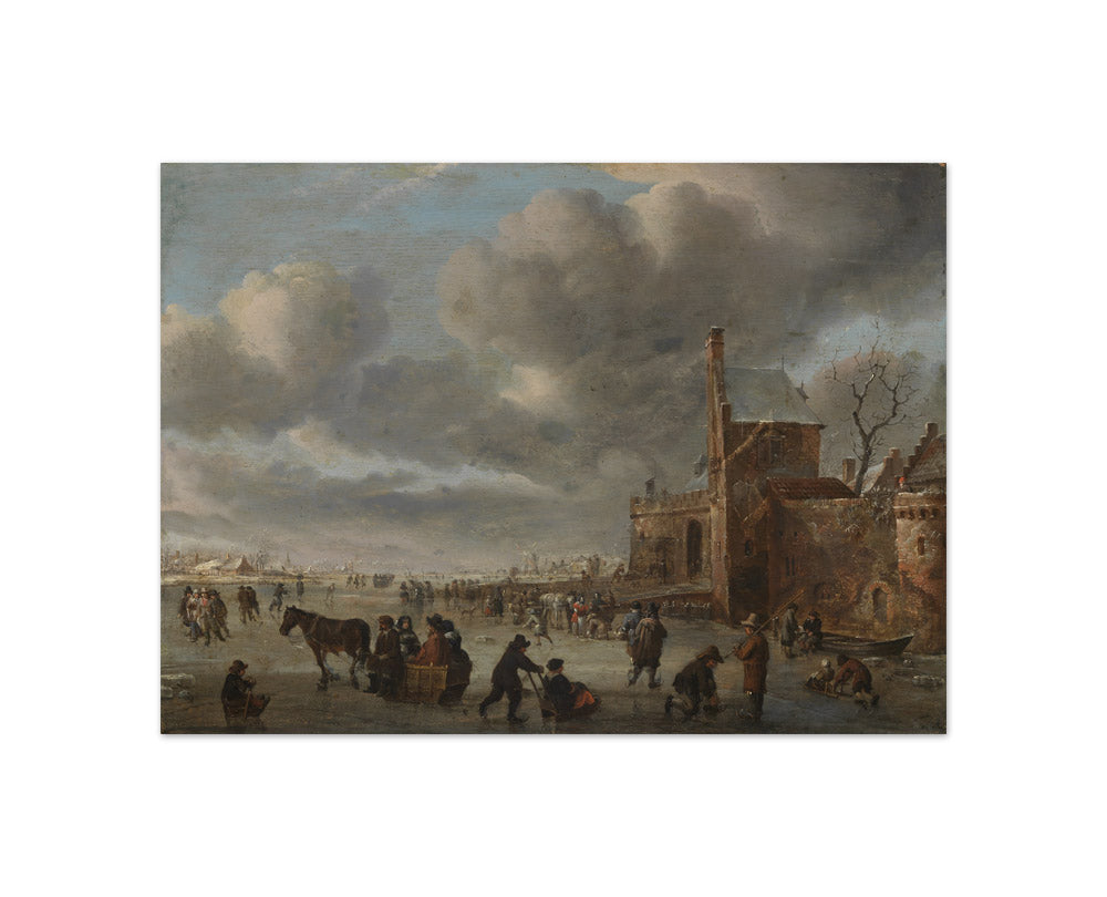 Abraham Storck - Winter Landscape with Skaters - Compact / Full Bleed / No Frame