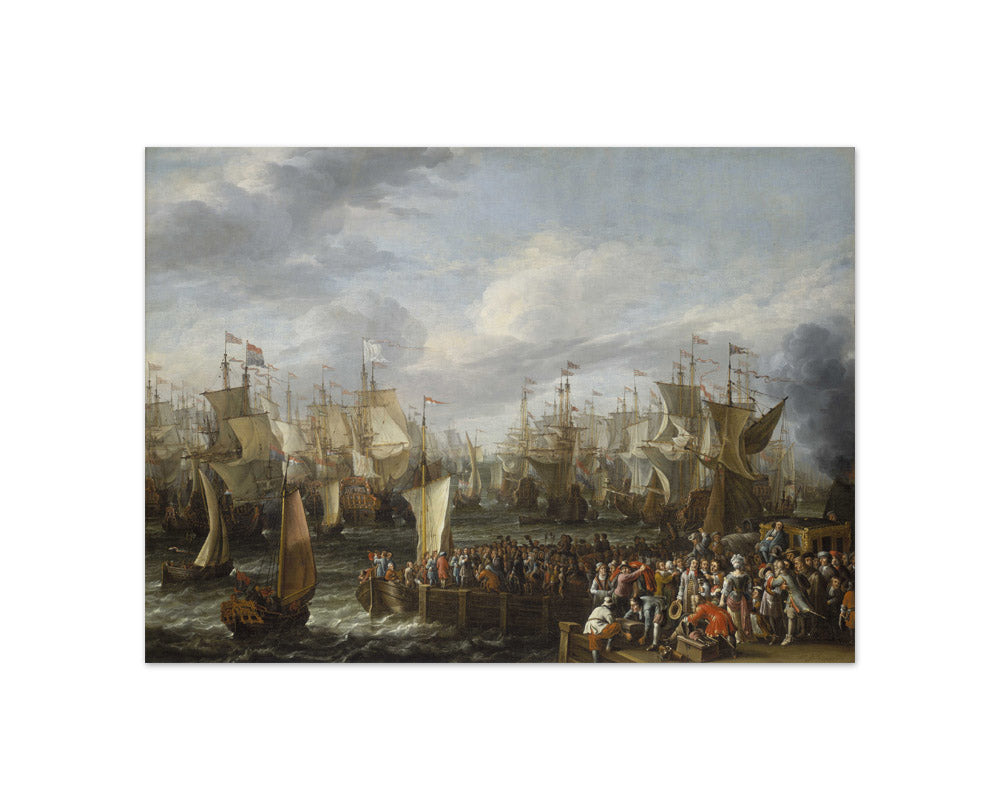 Abraham Storck - Departure of William III from Hellevoetsluis, 19 October 1688 - Compact / Full Bleed / No Frame