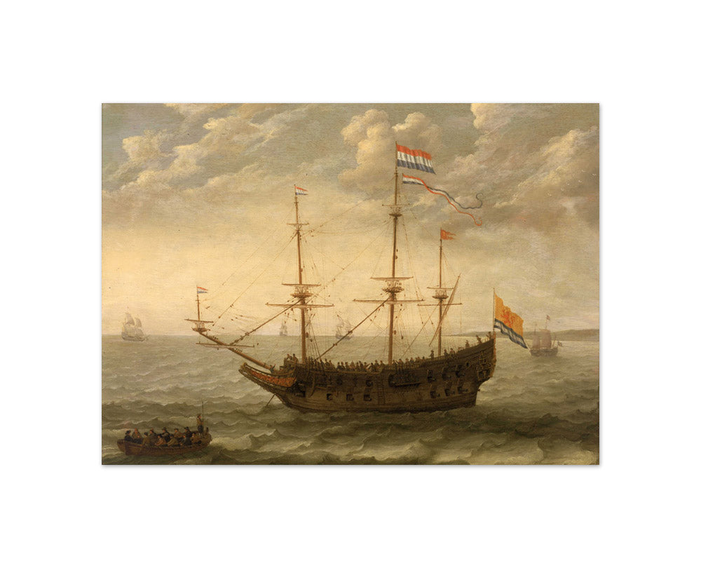Abraham Willaerts - A Zealand Ship at Anchor - Compact / Full Bleed / No Frame