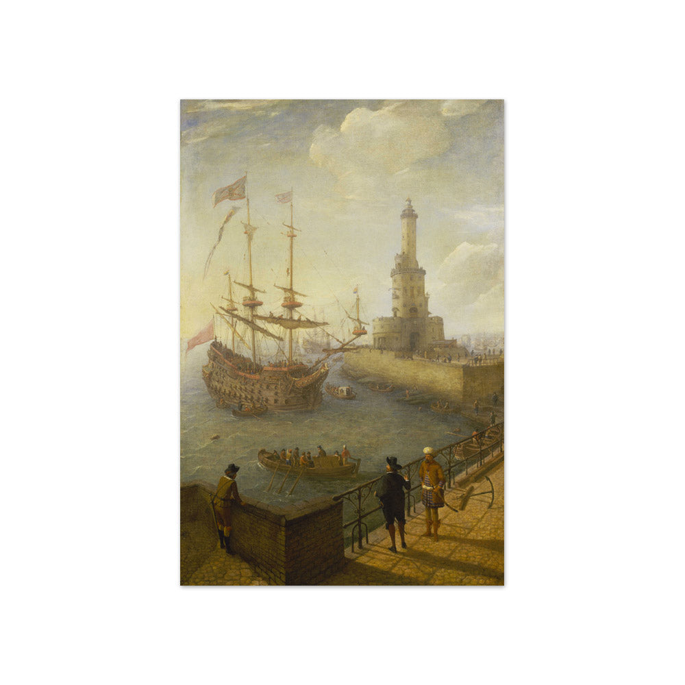 Abraham Willaerts - A Spanish Three-Decker at Anchor off Naples - Compact / Full Bleed / No Frame