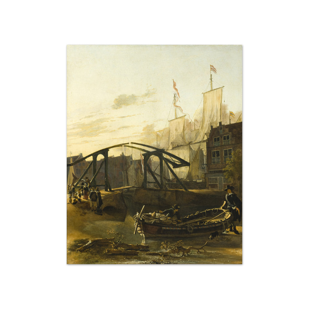 Adam Pijnacker - View of a Harbour in Schiedam - Compact / Full Bleed / No Frame