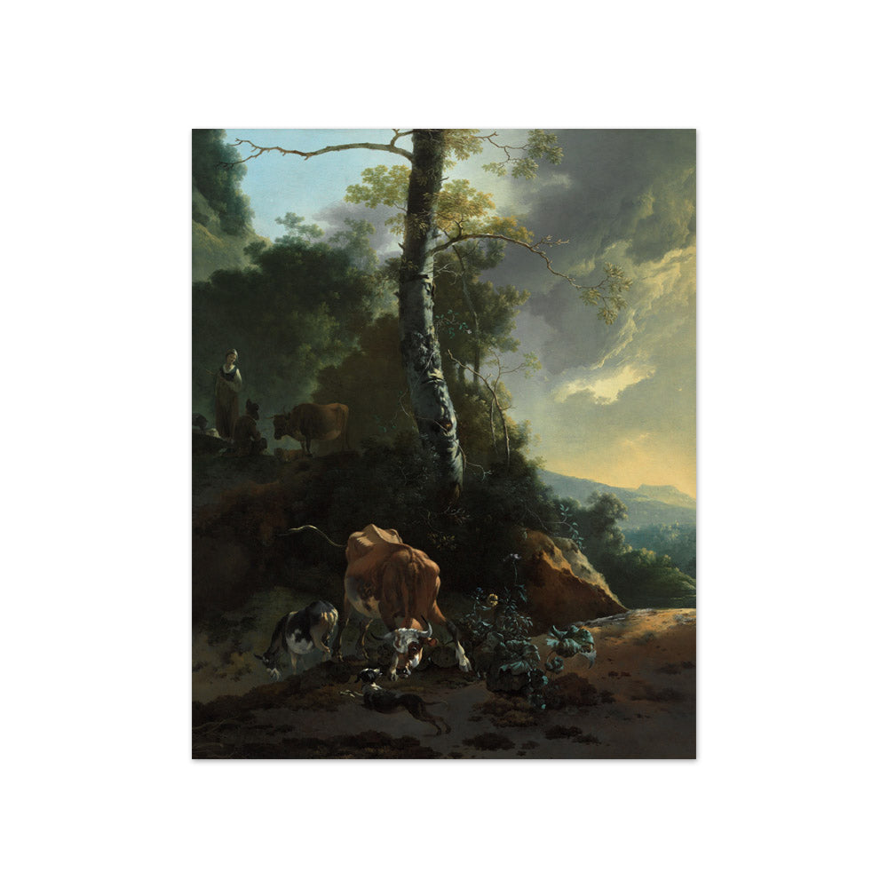 Adam Pynacker - Landscape with Enraged Ox - Compact / Full Bleed / No Frame