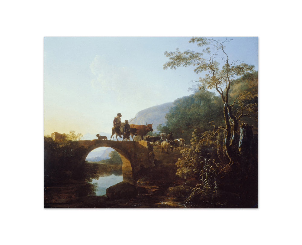 Adam Pynacker - Bridge in an Italian Landscape - Compact / Full Bleed / No Frame
