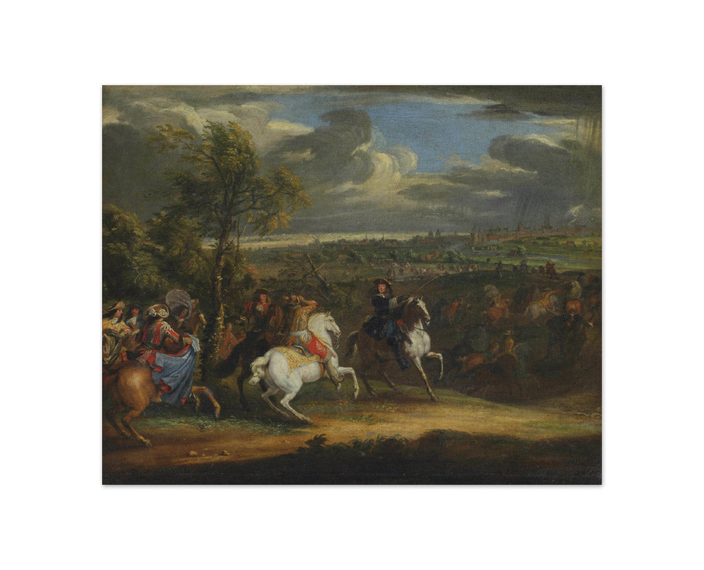 Adam Frans van der Meulen - Louis XIV with His Army at the Siege of Courtrai in 1667 - Compact / Full Bleed / No Frame
