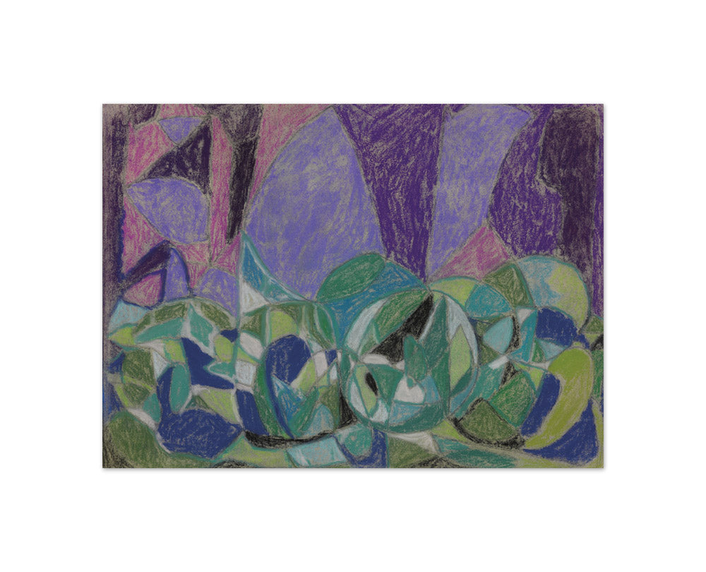 Adolf Hölzel - Great Composition Purple-Green-Blue - Compact / Full Bleed / No Frame