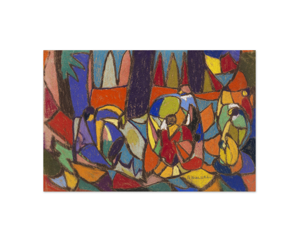 Adolf Hölzel - Figures in Landscape - Compact / Full Bleed / No Frame