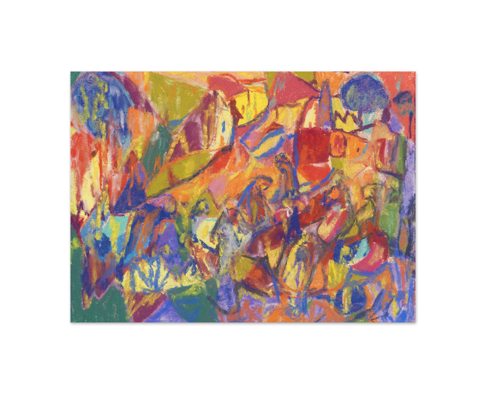 Adolf Hölzel - Composition with Landscape and Figure Group - Compact / Full Bleed / No Frame