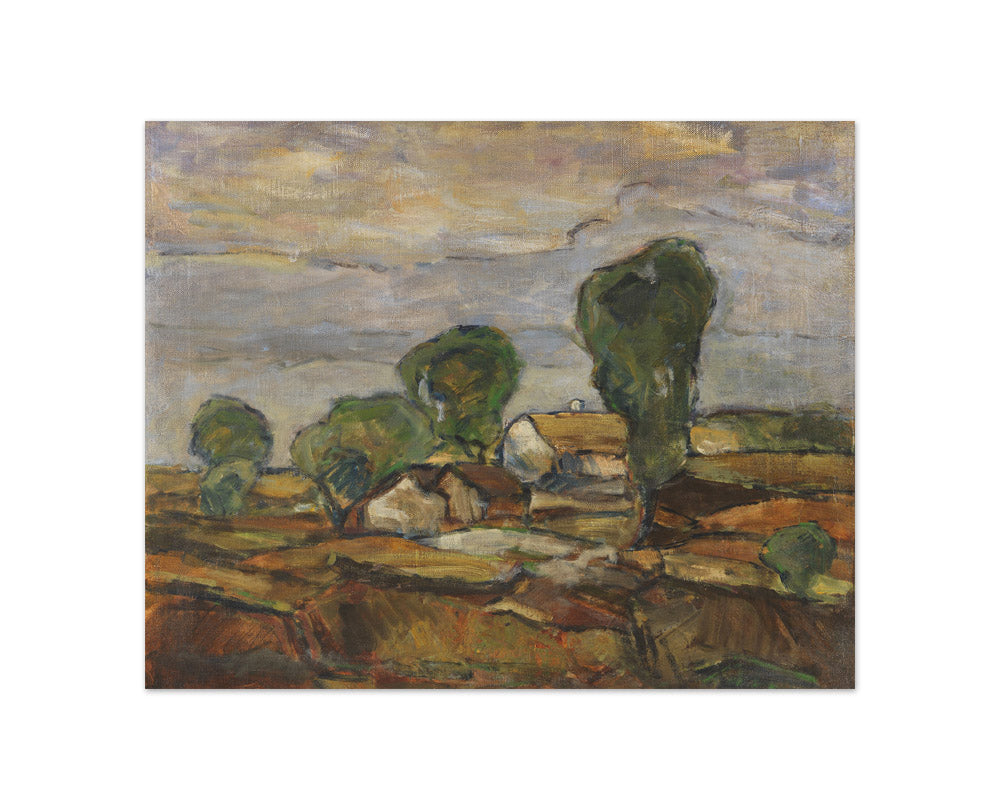 Adolf Hölzel - Landscape with Houses and Trees - Compact / Full Bleed / No Frame
