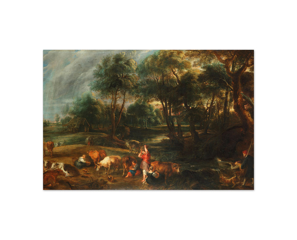 Peter Paul Rubens - A Landscape with Cows and Duck Hunters - Compact / Full Bleed / No Frame