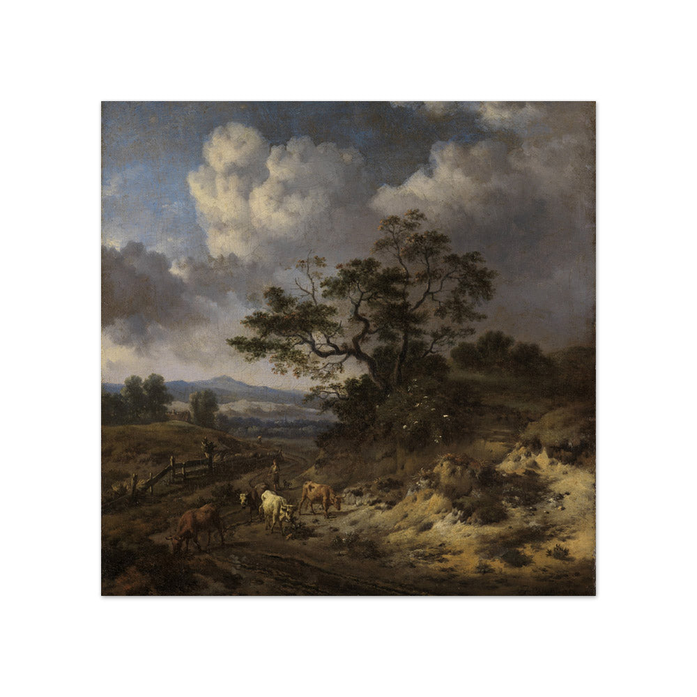 Jan Wijnants - Hilly Landscape with Cows - Compact / Full Bleed / No Frame