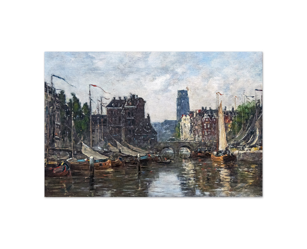 Eugène Boudin - Rotterdam, The Stock Exchange Bridge - Compact / Full Bleed / No Frame
