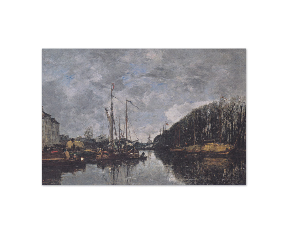 Eugène Boudin - Canal at Allèe Verte in Brussels - Compact / Full Bleed / No Frame