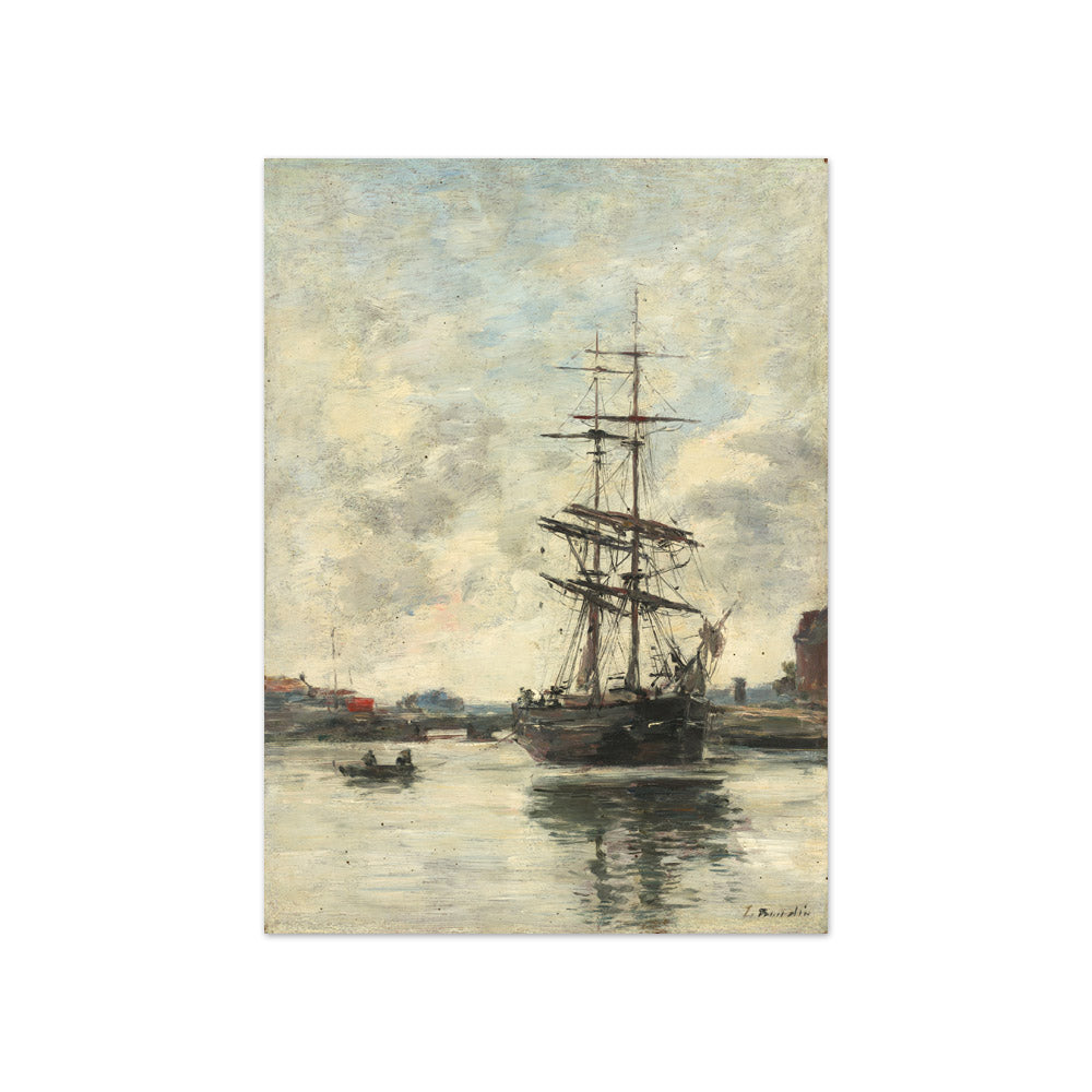 Eugène Boudin - Ship on the Touques - Compact / Full Bleed / No Frame