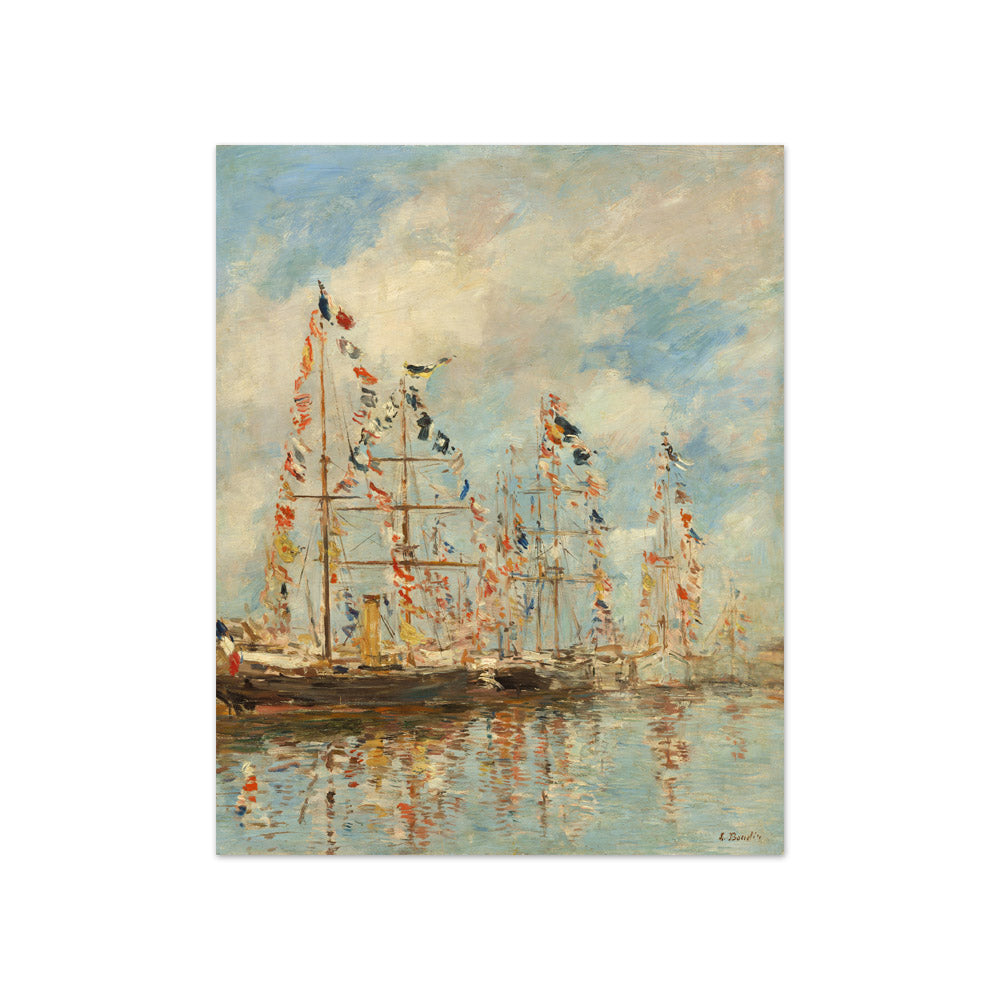 Eugène Boudin - Yacht Basin at Trouville, Deauville - Compact / Full Bleed / No Frame