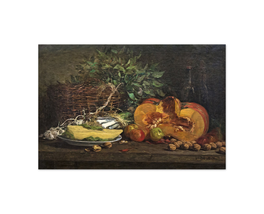 Eugène Boudin - Still Life with Pumpkin - Compact / Full Bleed / No Frame