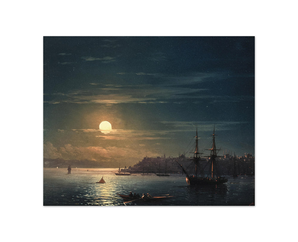 Ivan Aivazovsky - A View of Constantinople in Moonlight - Compact / Full Bleed / No Frame