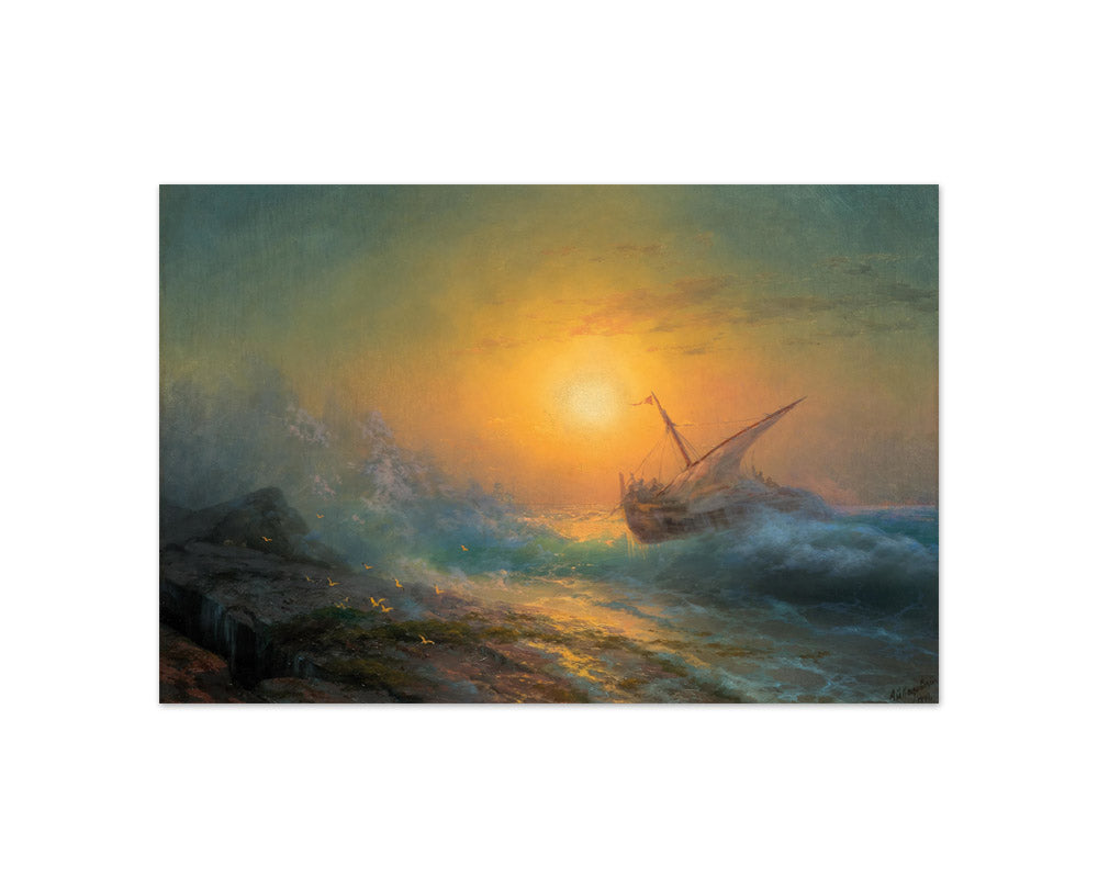 Ivan Aivazovsky - Stormy Sea at Sunset - Compact / Full Bleed / No Frame