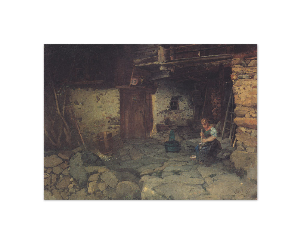Alfred Egger-Lienz - Farmhouse in Grafendorf - Compact / Full Bleed / No Frame