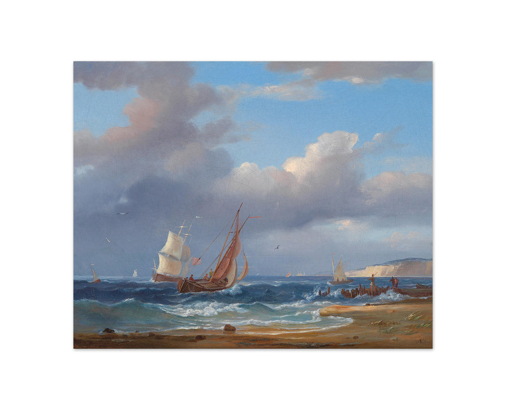 Adolph Friedrich Vollmer - Maritime Scene - Compact / Full Bleed / No Frame