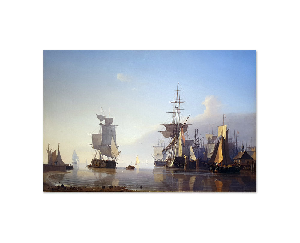 Adolph Friedrich Vollmer - Marine with Sailing Ships - Compact / Full Bleed / No Frame