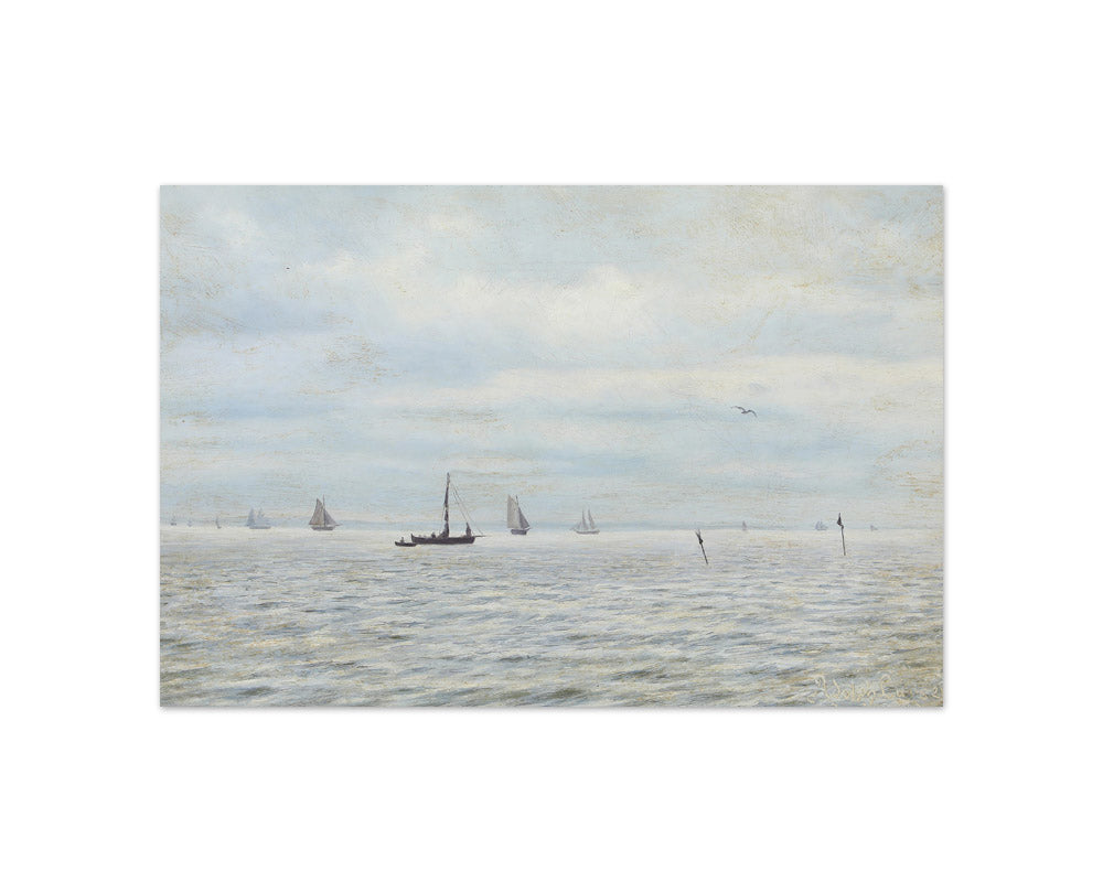 Adolph Larsen - Numerous Ships off a Coast - Compact / Full Bleed / No Frame