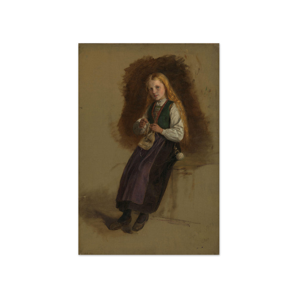 Adolph Tidemand - Portrait of Syneve Larsdatter from Vikør - Compact / Full Bleed / No Frame