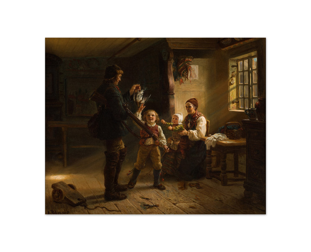 Adolph Tidemand - The Hunter Returns Home - Compact / Full Bleed / No Frame