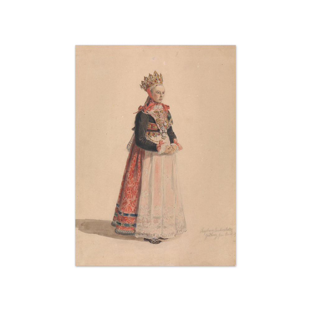 Adolph Tidemand - Ingeborg Andresdatter Gulsvik as Bride - Compact / Full Bleed / No Frame