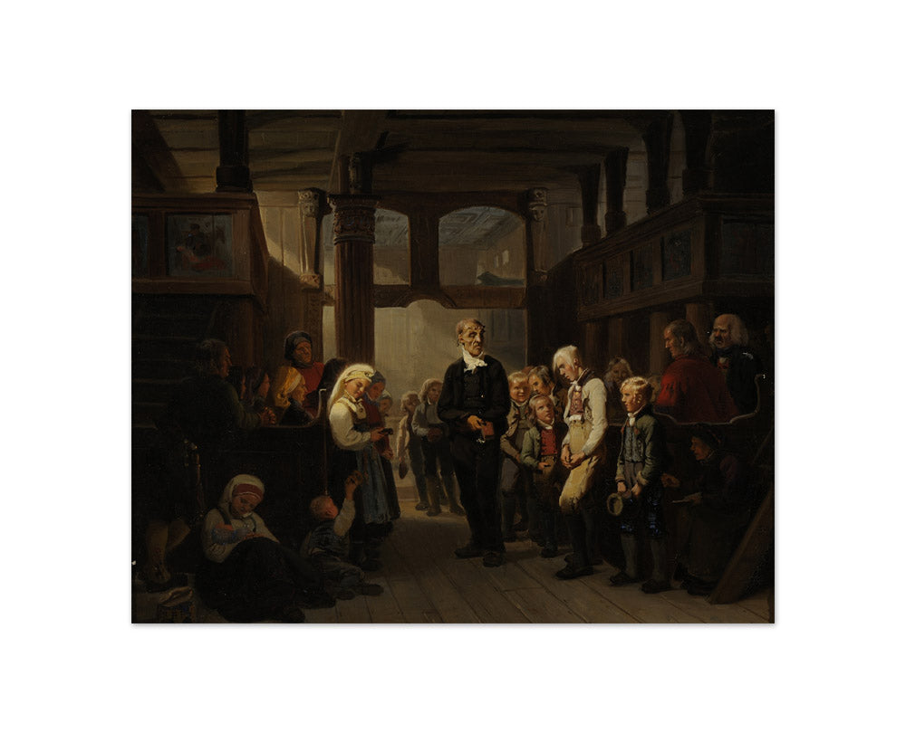 Adolph Tidemand - At a Village Church - Compact / Full Bleed / No Frame