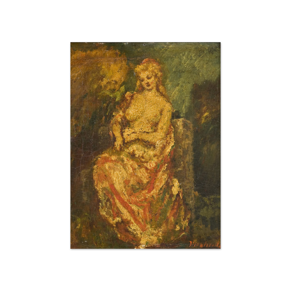 Adolphe Monticelli - Young Woman with a Fan - Compact / Full Bleed / No Frame