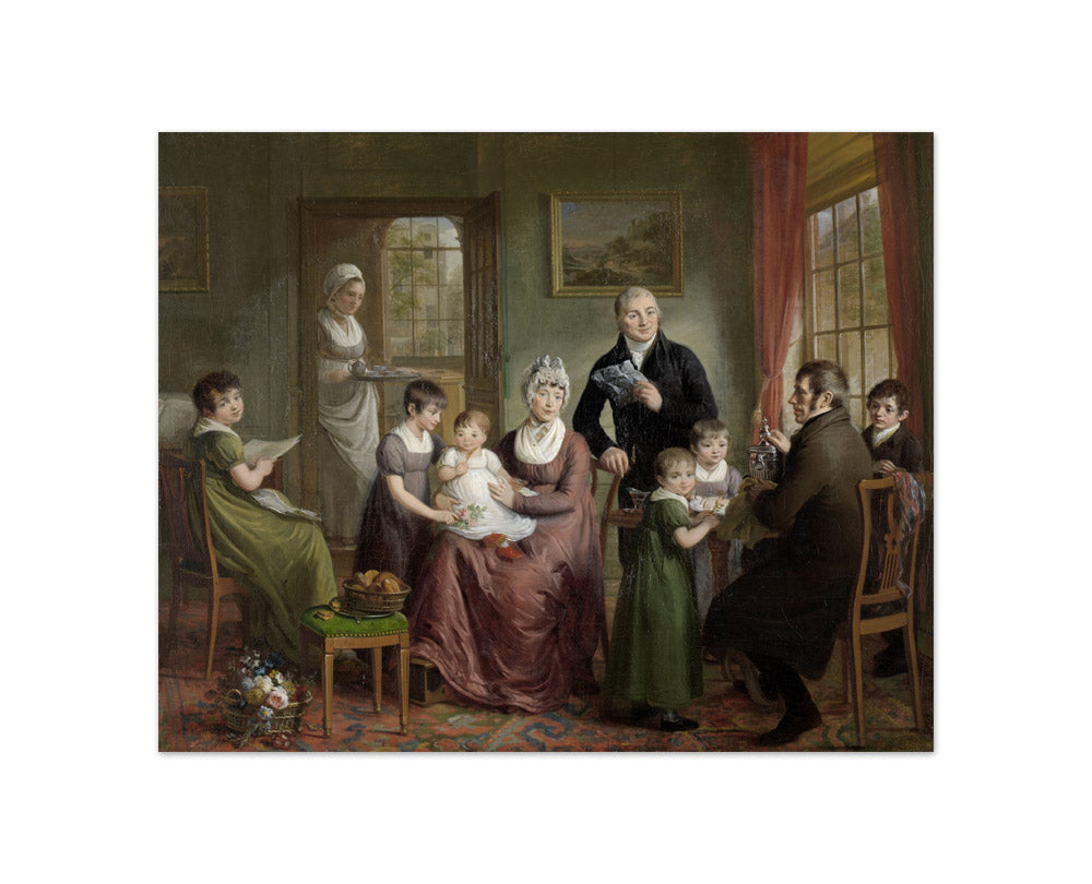 Adriaan de Lelie - Portrait of the Family of Adriaan Bonebakker - Compact / Full Bleed / No Frame