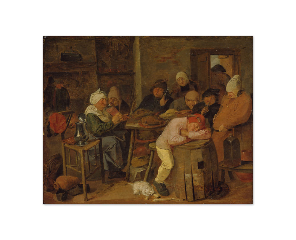 Adriaen Brouwer - Peasant Group in an Interior - Compact / Full Bleed / No Frame