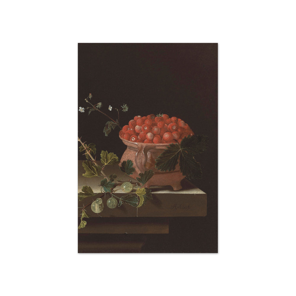 Adriaen Coorte - Still Life with a Bowl of Strawberries - Compact / Full Bleed / No Frame