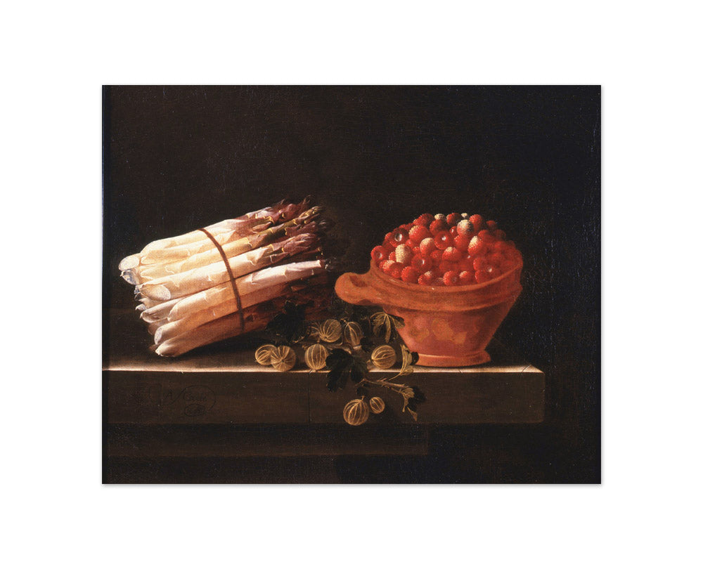 Adriaen Coorte - Still Life with Asparagus and Strawberries - Compact / Full Bleed / No Frame