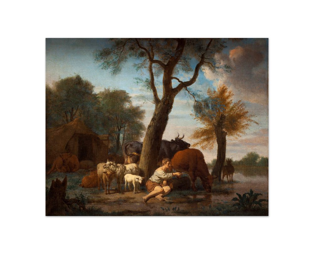 Adriaen van de Velde - Fishing Shepherd - Compact / Full Bleed / No Frame